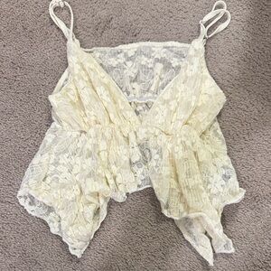 SHEIN Cream Lace Camisole Top